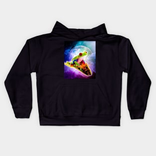 Red Eye Tree Frog Riding Taco In Space Kids Hoodie